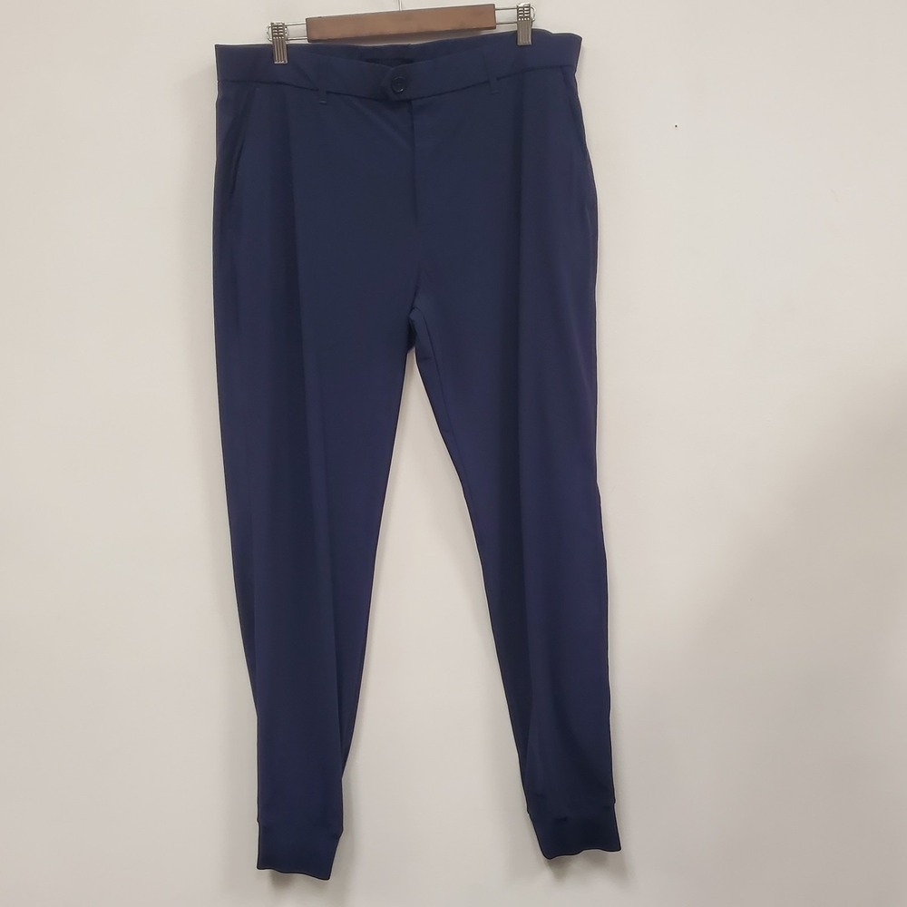 Greyson Mens Montauk Performance Jogger Pants Size 36 Dark Blue Tailored Fit